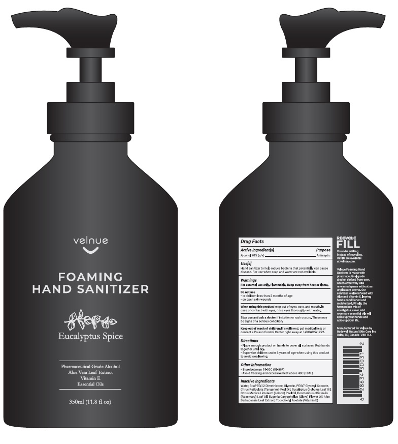 Pill image for Velnue Foaming Hand Sanitizer Eucalyptus Spice.