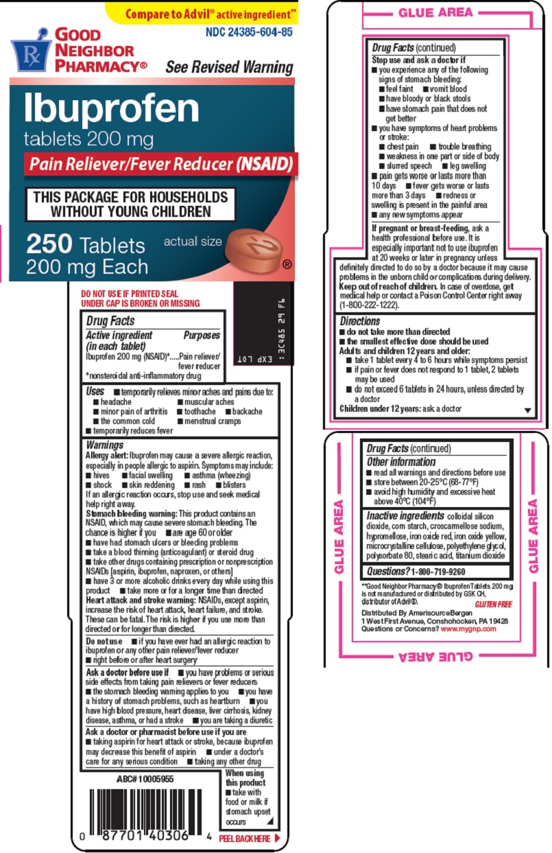 Pill image for Amerisource Bergen Ibuprofen Tablets 200 Mg Drug Facts