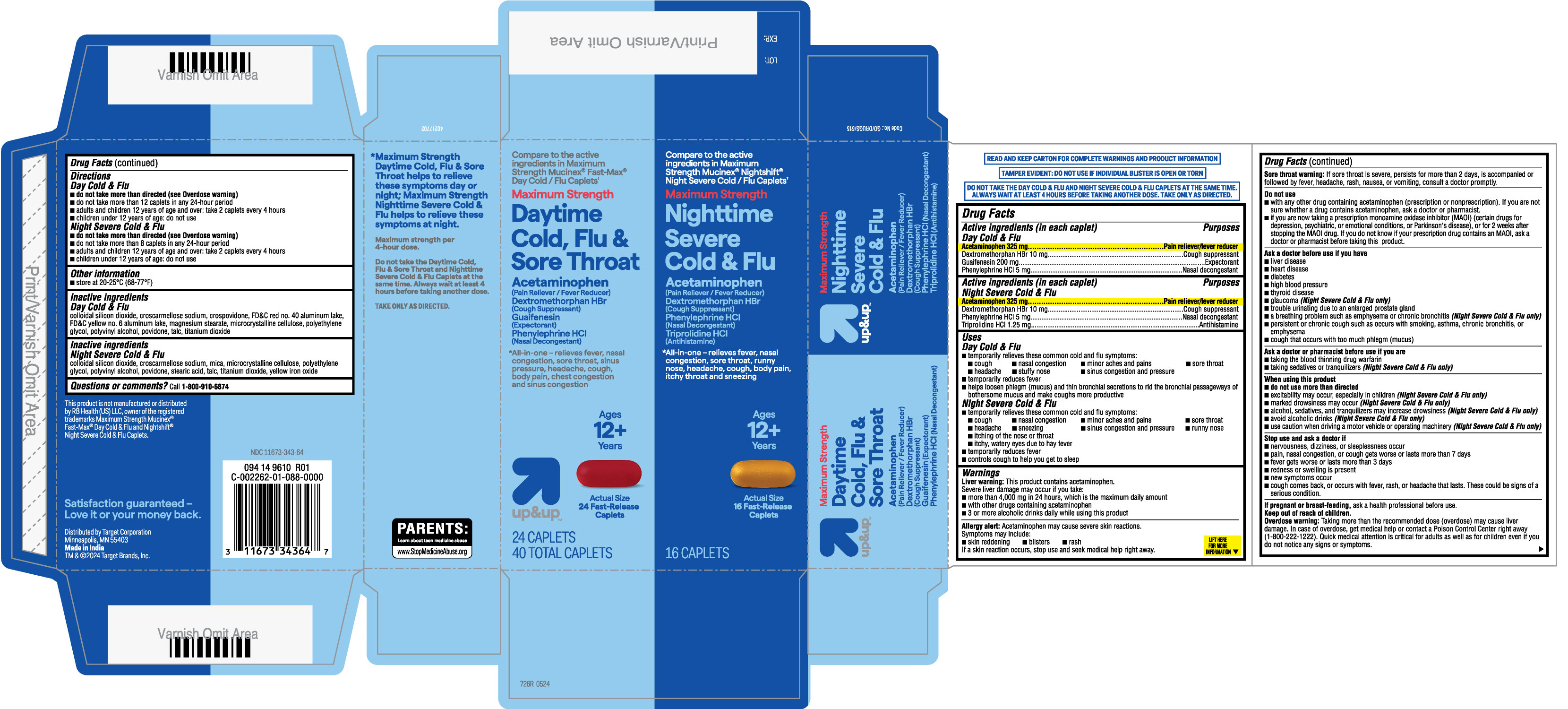 Pill image for Target Day Cold & Flu And Night Severe Cold & Flu Tablets