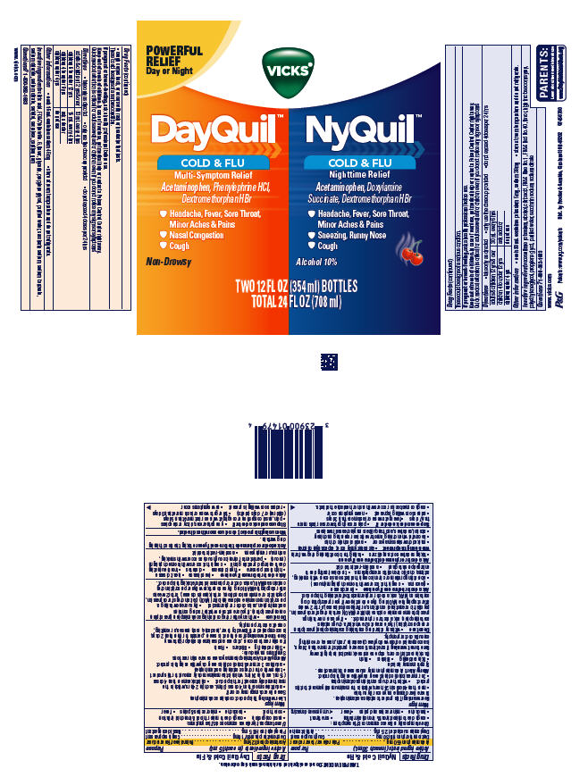 Pill image for 751l Target Daytime And Nighttime Cherry Cold & Flu Liquid