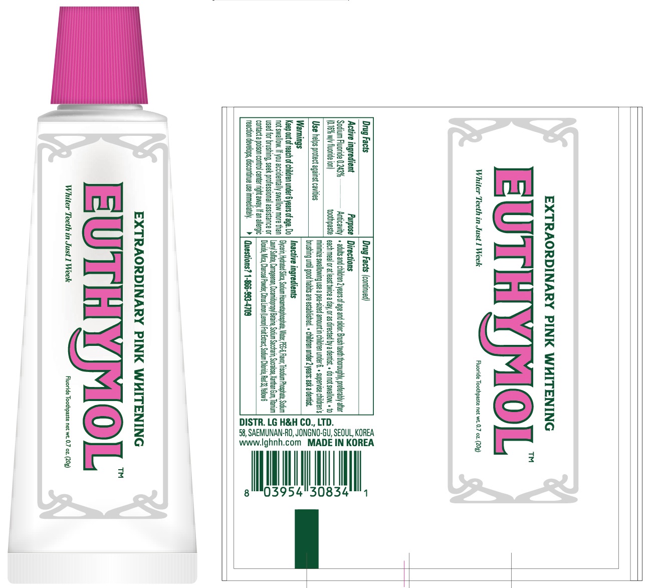 Pill image for Euthymol Extraordinary Pink Whitening Toothpaste (20 G)