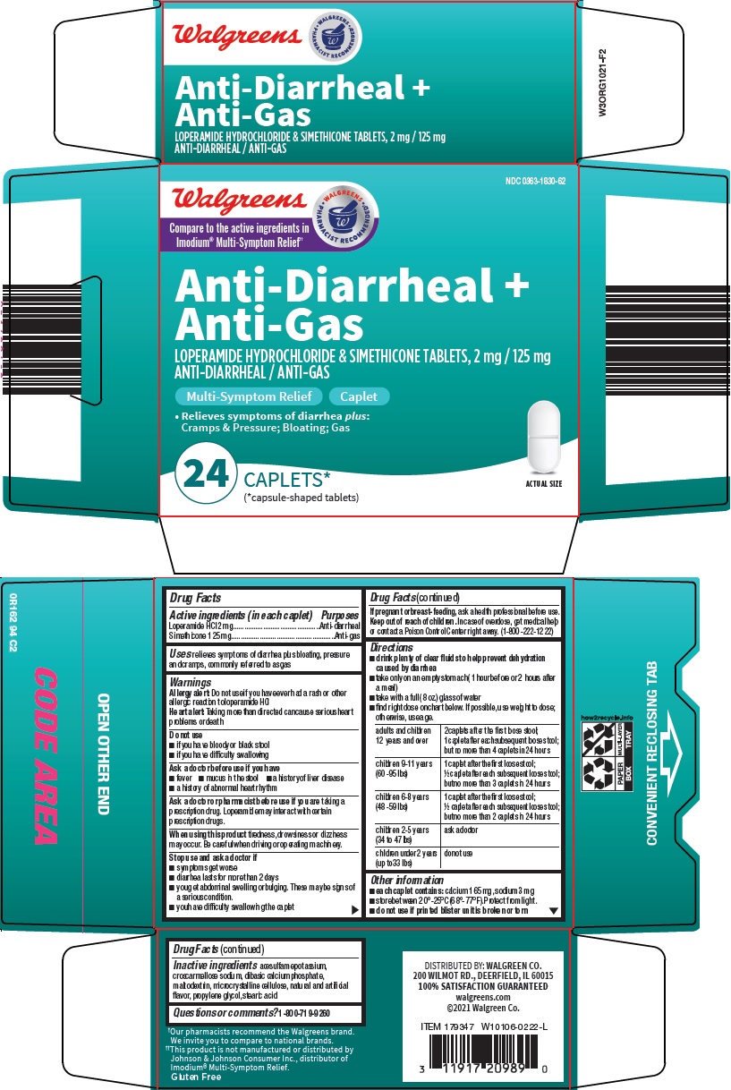 Pill image for Walgreen Co. Anti-diarrheal + Anti-gas Drug Facts