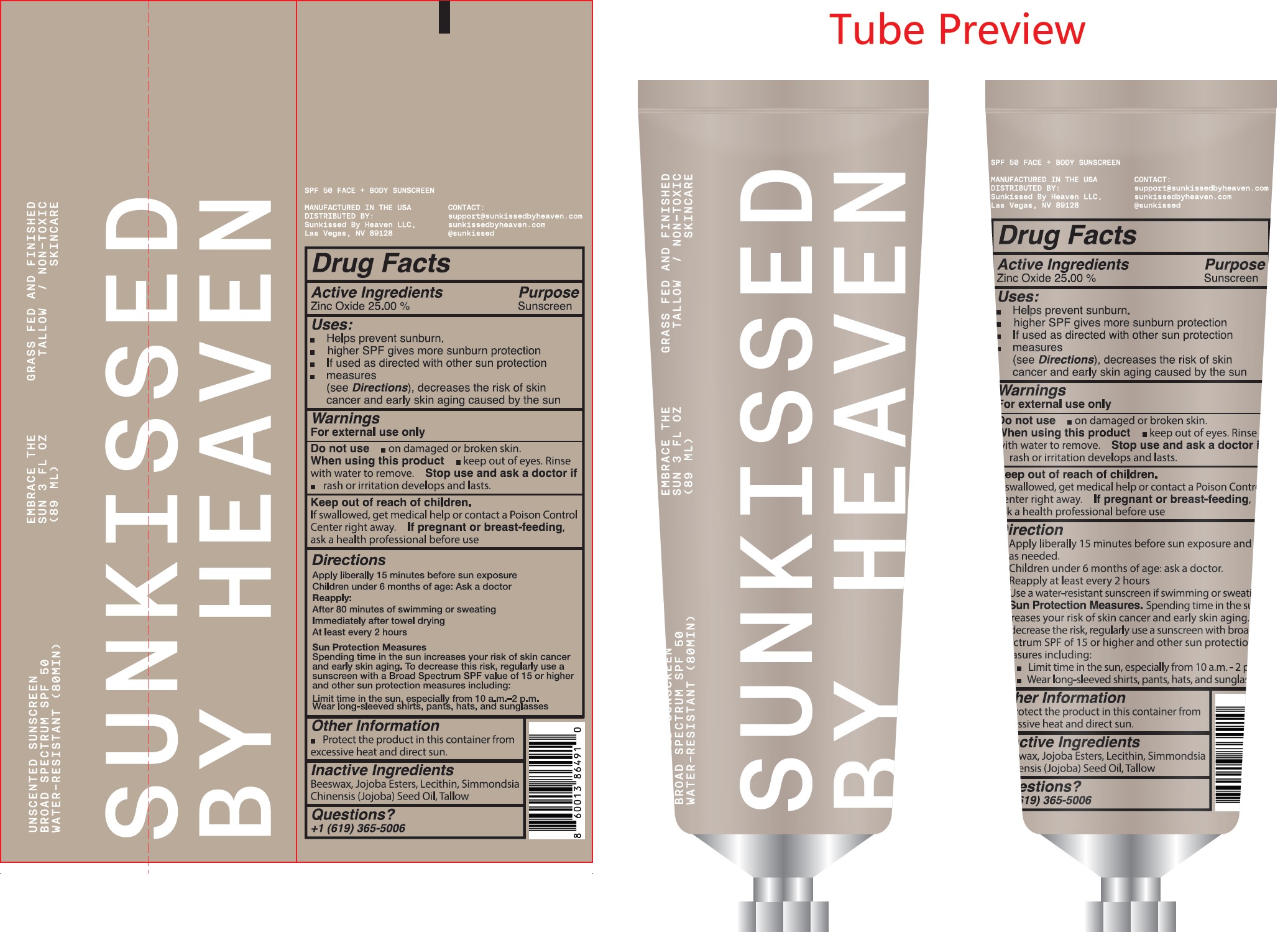 Pill image for sunkissed by heaven unscented sunscreen spf 50