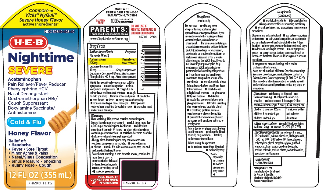 Pill image for Heb Nighttime Severe Drug Facts