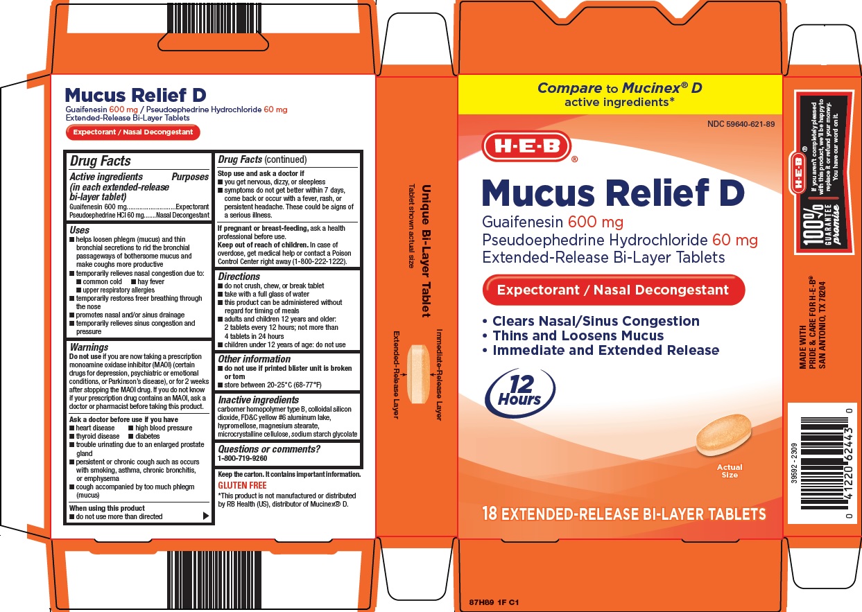 Pill image for Heb Mucus Relief D Drug Facts