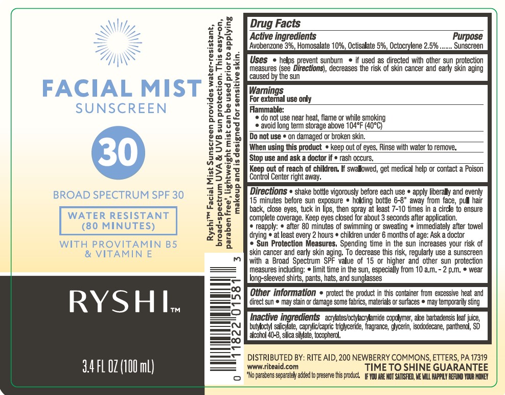 Pill image for Rite Aid Ryshi Facial Mist Sunscreen Broad Spectrum Spf 30
