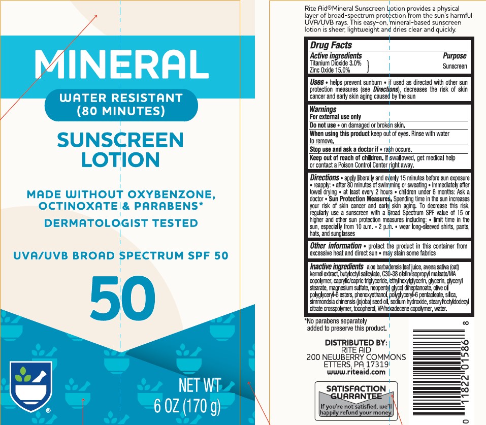 Pill image for Rite Aid Mineral Sunscreen Lotion Broad Spectrum Spf 50