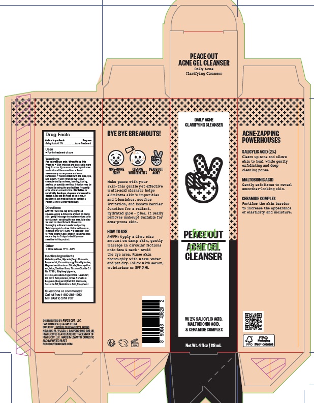 Pill image for peace out acne gel cleanser