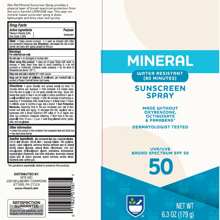 Pill image for Rite Aid Mineral Sunscreen Spray Broad Spectrum Spf 50
