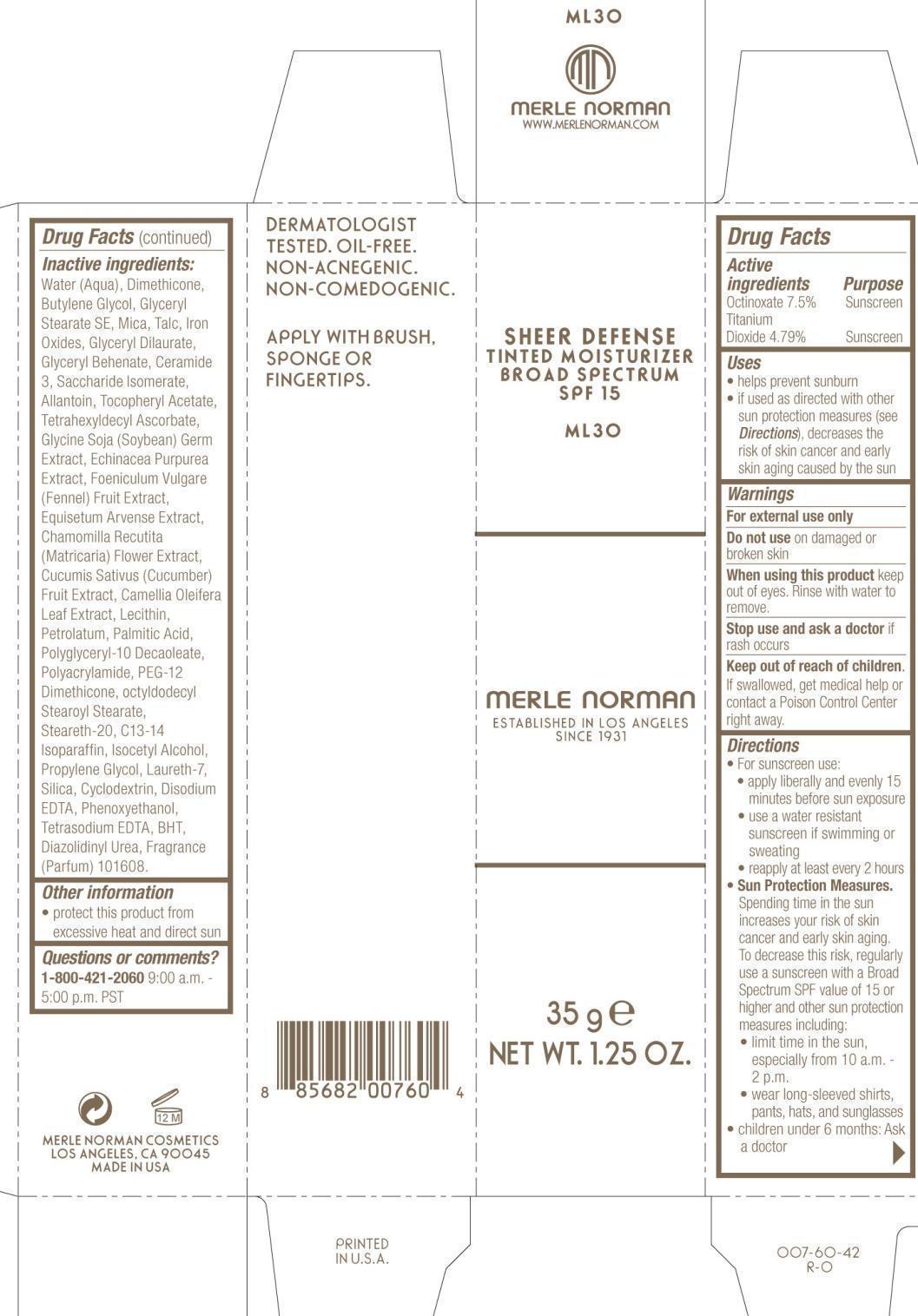 Pill image for Sheer Defense Tinted Moisturizer Broad Spectrum Broad Spectrum Spf 15 Ml 30