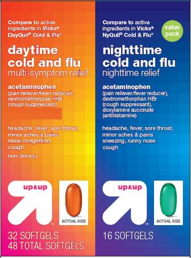Pill image for 760t Target Daytime Nighttime Cold & Flu Softgels