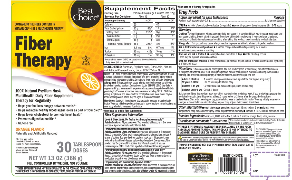 Pill image for Best Choice Natural Psyllium Husk Orange Flavor 30 Tablespoon Doses