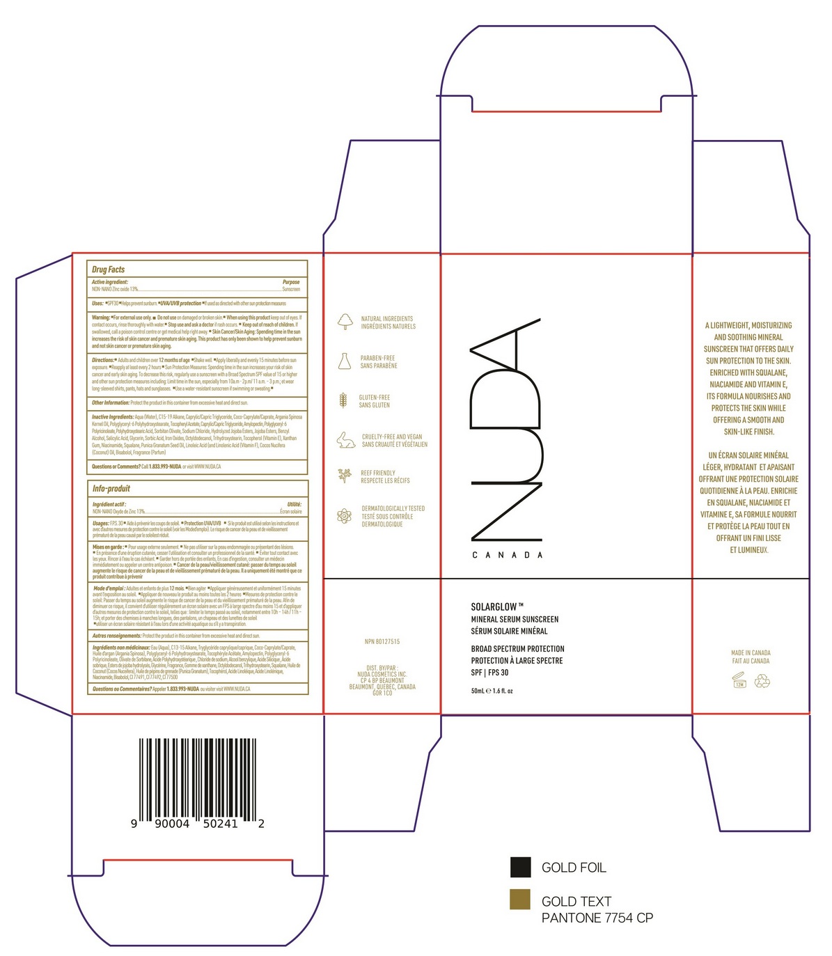 Pill image for Nuda Canada Solarglow Mineral Serum Sunscreen Spf30 50ml