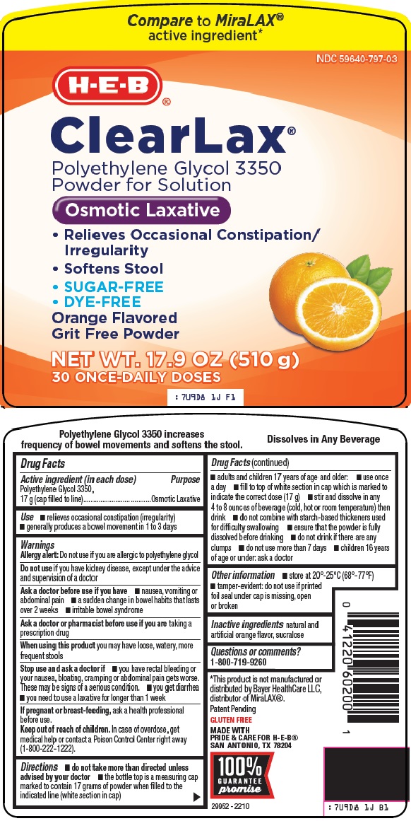 Pill image for Heb Clearlax Drug Facts