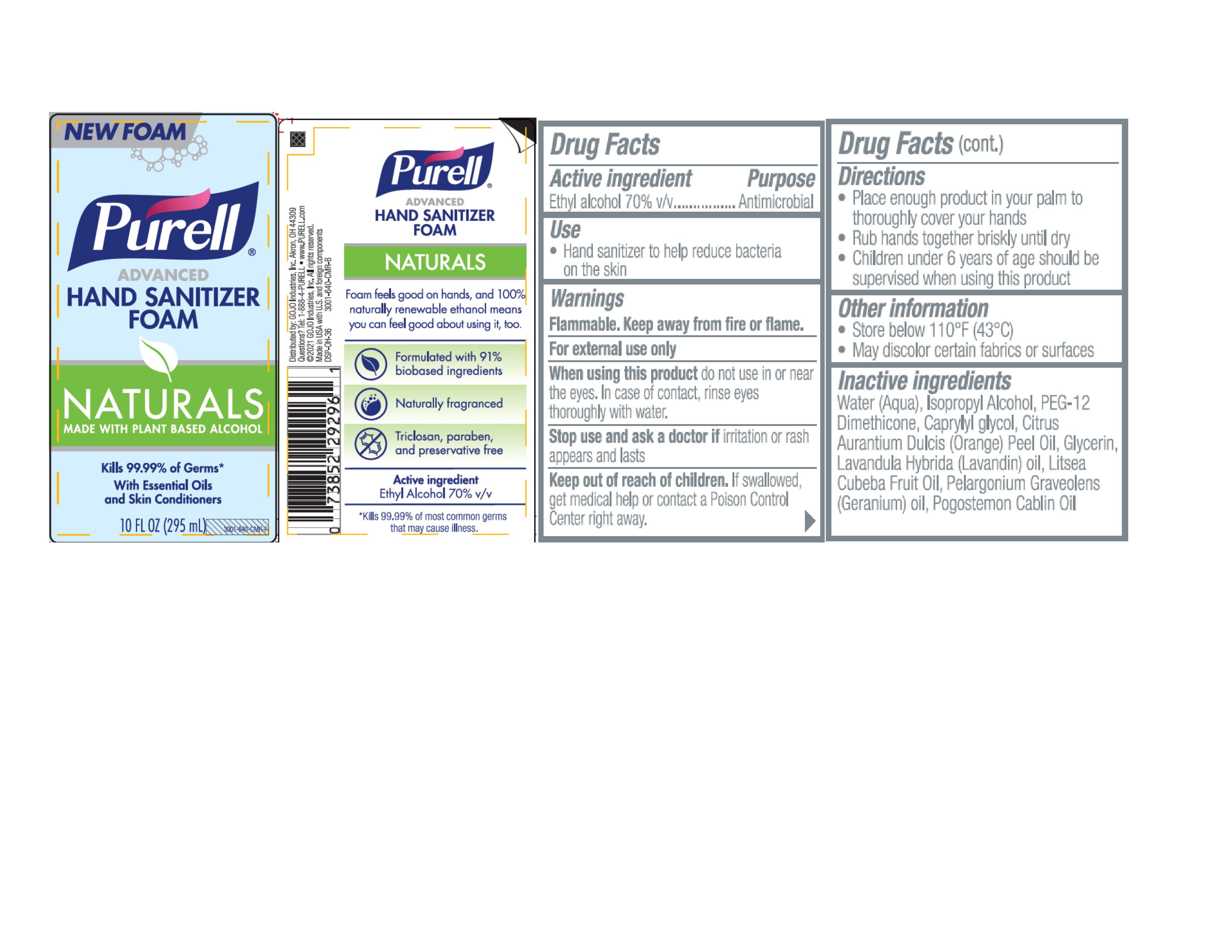 Pill image for Purell Advanced Hand Sanitizer Naturals Foam