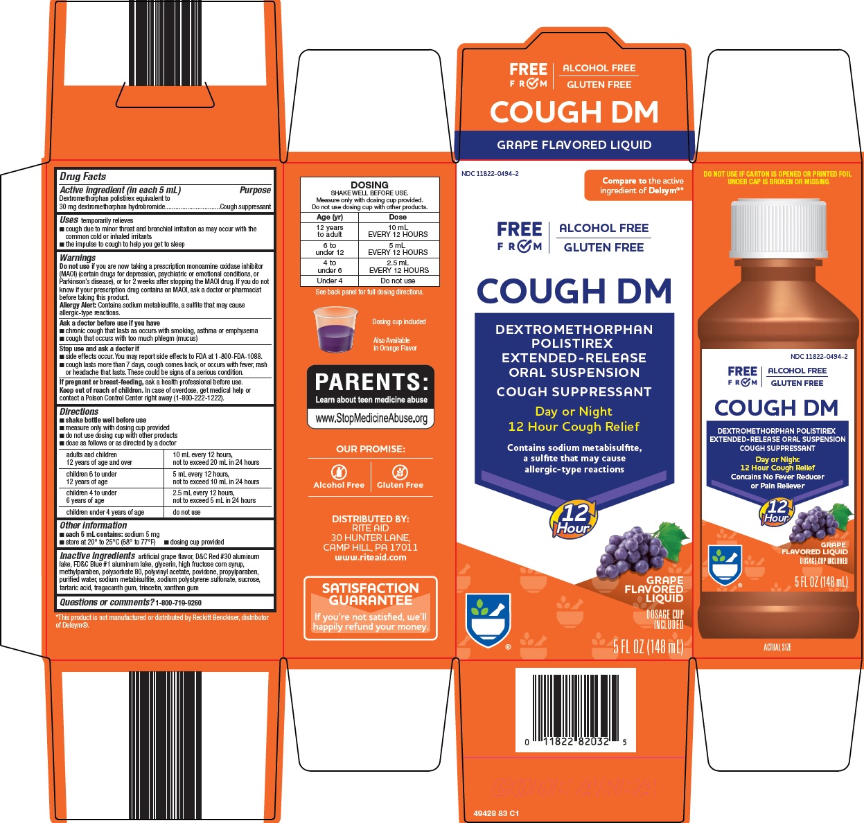 Pill image for Rite Aid Corporation Cough Dm Drug Facts