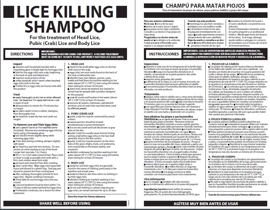 Pill image for Lice Killing Shampoo Drug Facts