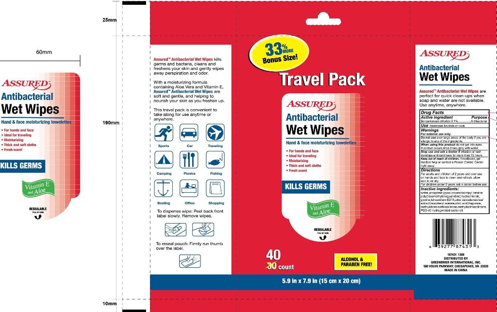 Pill image for Assured antibacterial Wet Wipes