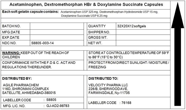 Pill image for Acetaminophen, Dextromethorphan And Doxylamine Night Time Cold And Flu