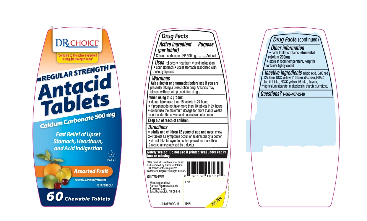 Pill image for Drx Choice Regular Strength Antacid Calcium Assorted Fruit Chewable Tablets Drug Facts