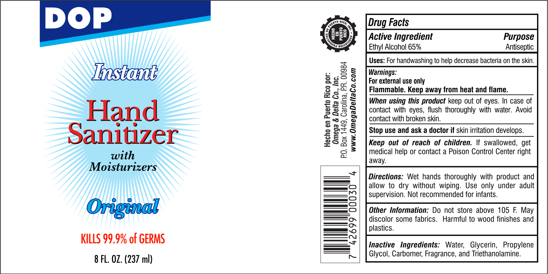 Pill image for Dop Instant Hand Sanitizer Original