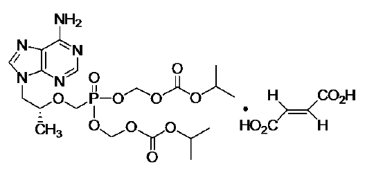 Pill image for These Highlights Do Not Include All The Information Needed To Use Tenofovir Disoproxil Fumarate Tablets Safely And Effectively. See Full Prescribing Information For Tenofovir Disoproxil Fumarate Tablets. Tenofovir Disoproxil Fumarate Tablets, For Oral Use Initial U.s. Approval: 2001