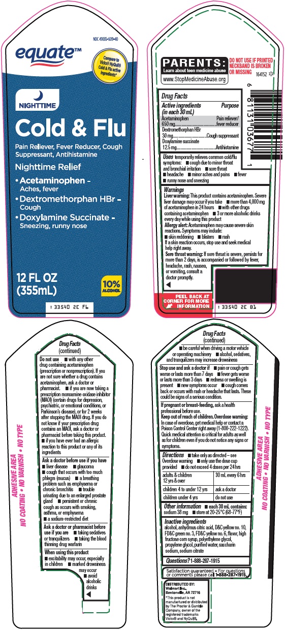 Pill image for Wal-mart Nighttime Cold & Flu Drug Facts