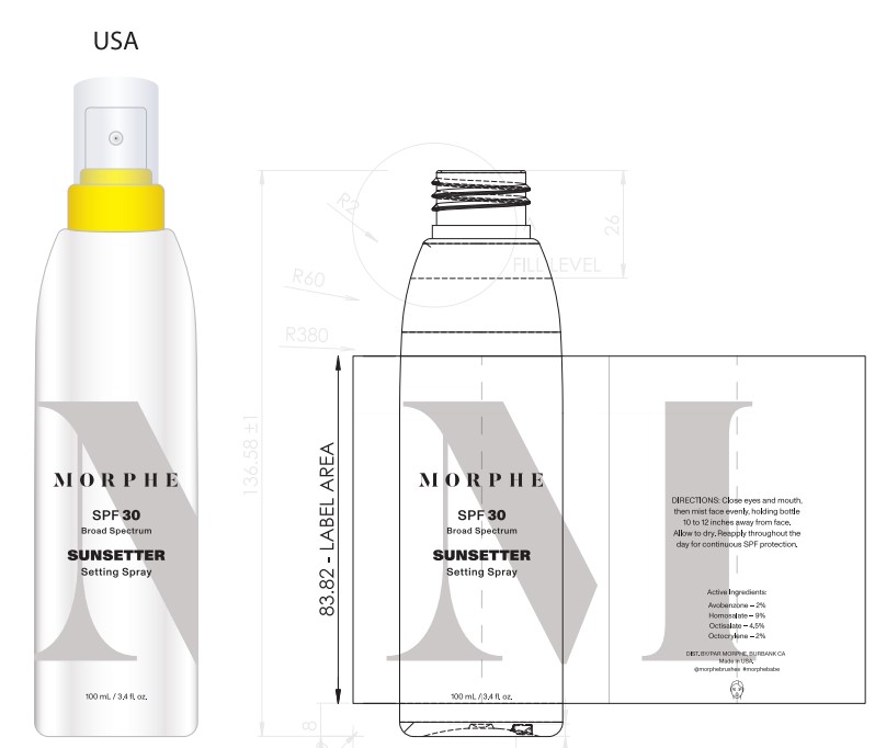 Pill image for Morphe Spf30 Broad Spectrum Sunsetter Setting Spray