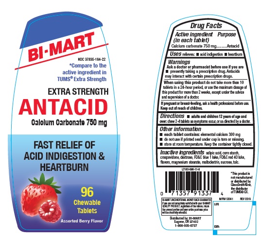 Pill image for Bi-mart Extra Strength Antacid Assorted Berry Chewable Tablets