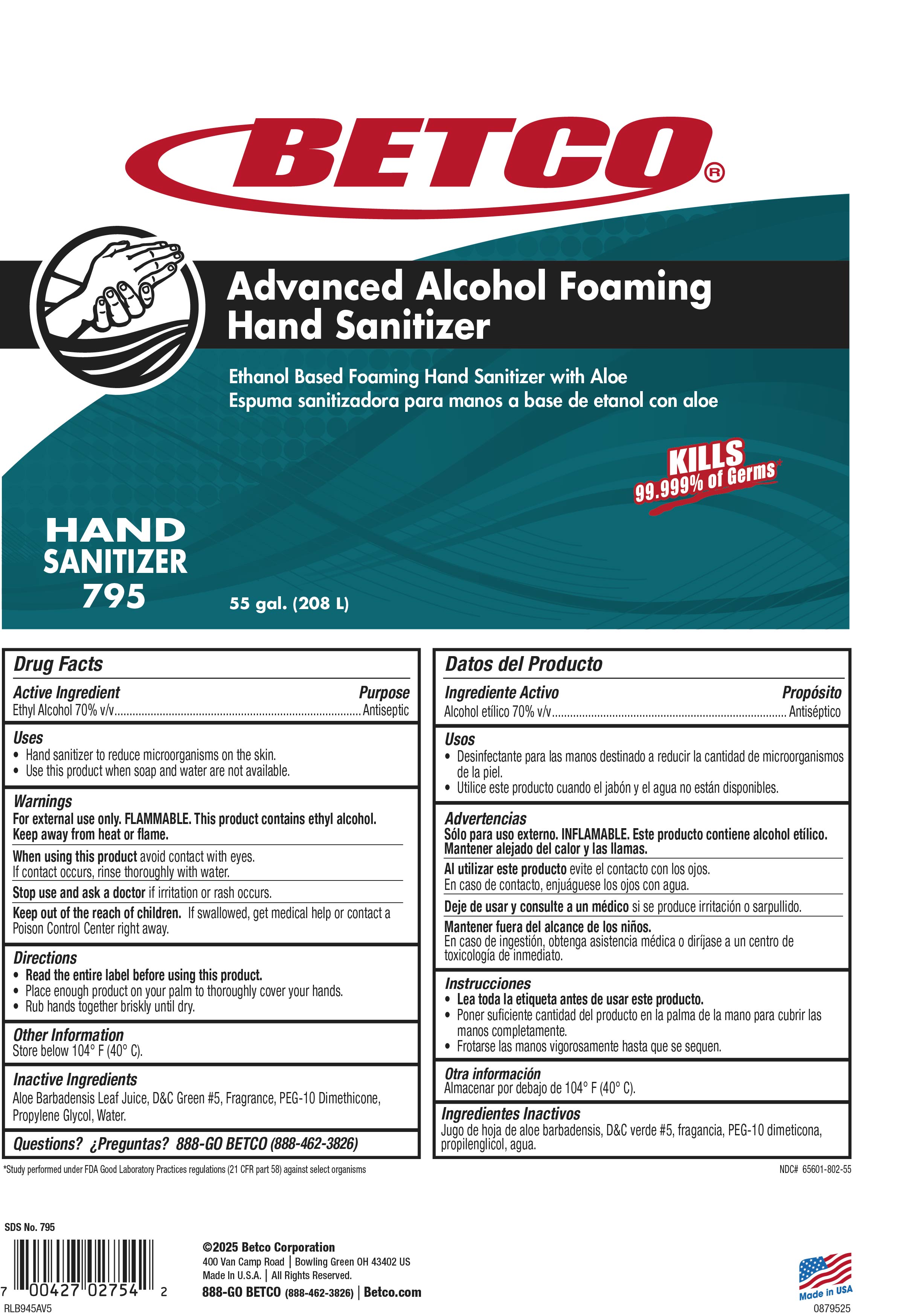 Pill image for Advanced Alcohol Foaming Sanititizer 65601-802