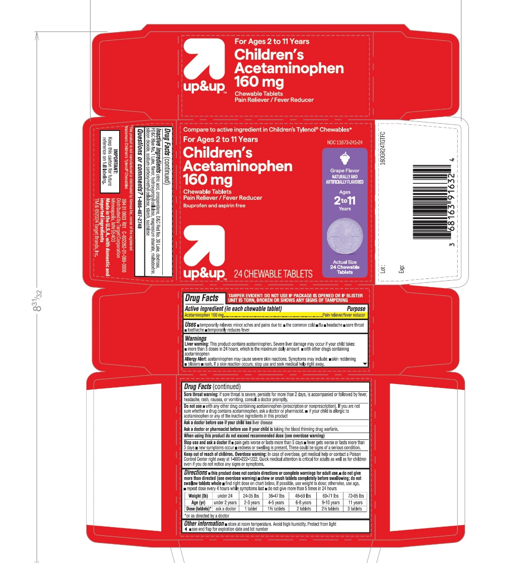 Pill image for Children’s Pain Fever Chewables Acetaminophen 24 Melty Tabs