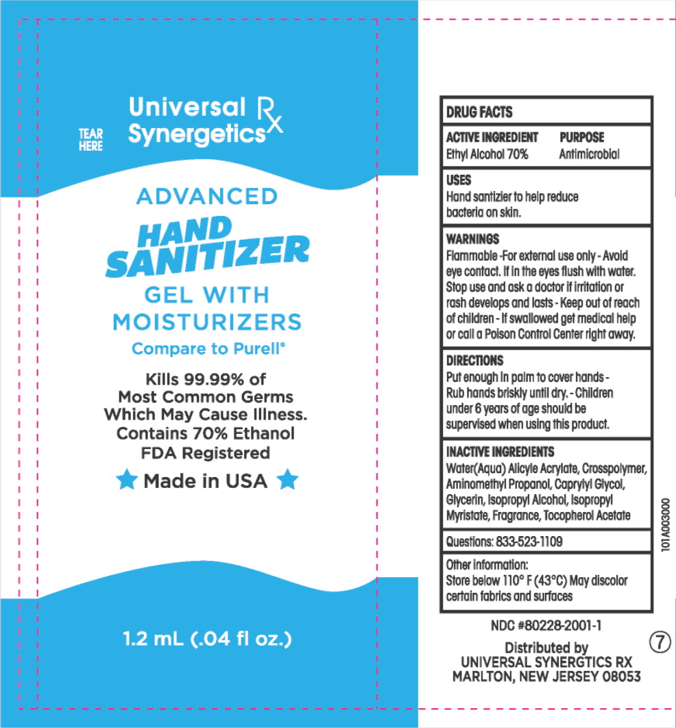 Pill image for Universal Synergetics Hand Sanitizer Gel, 1.2ml (.04 Fl Oz)