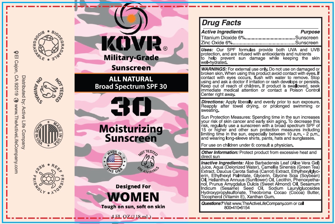 Pill image for Kovr All-natural Spf-30 Moisturizing Sunscreen For Women