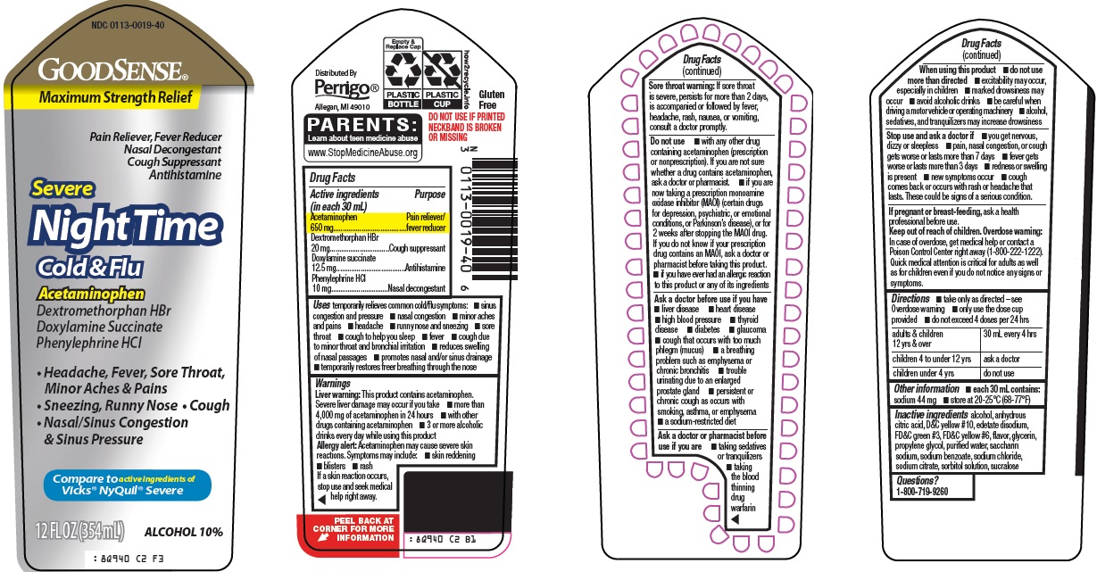 Pill image for Perrigo Severe Nighttime Drug Facts