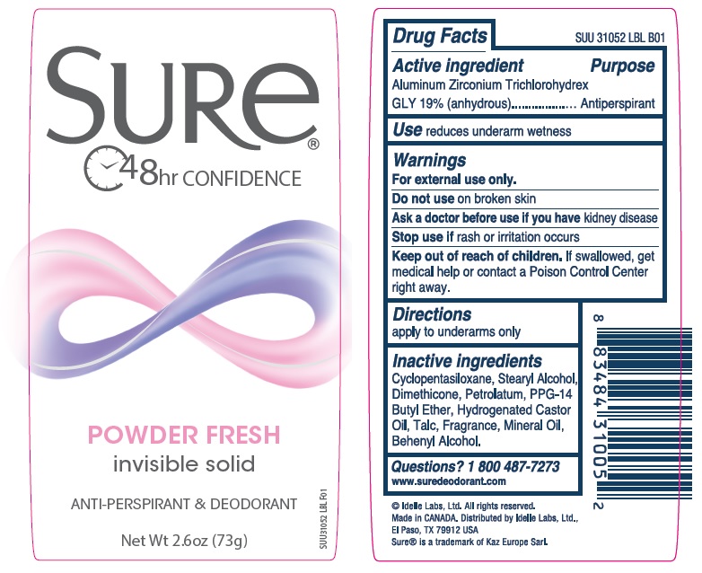 Pill image for Sure Invisible Solid Powder Scent