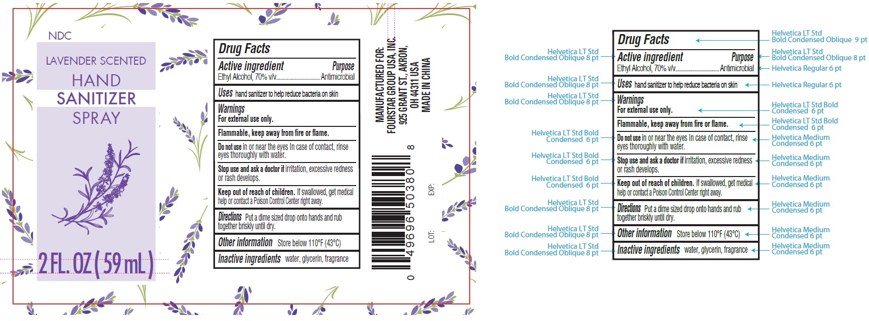 Pill image for Lavender Scented Hand Sanitizer Spray