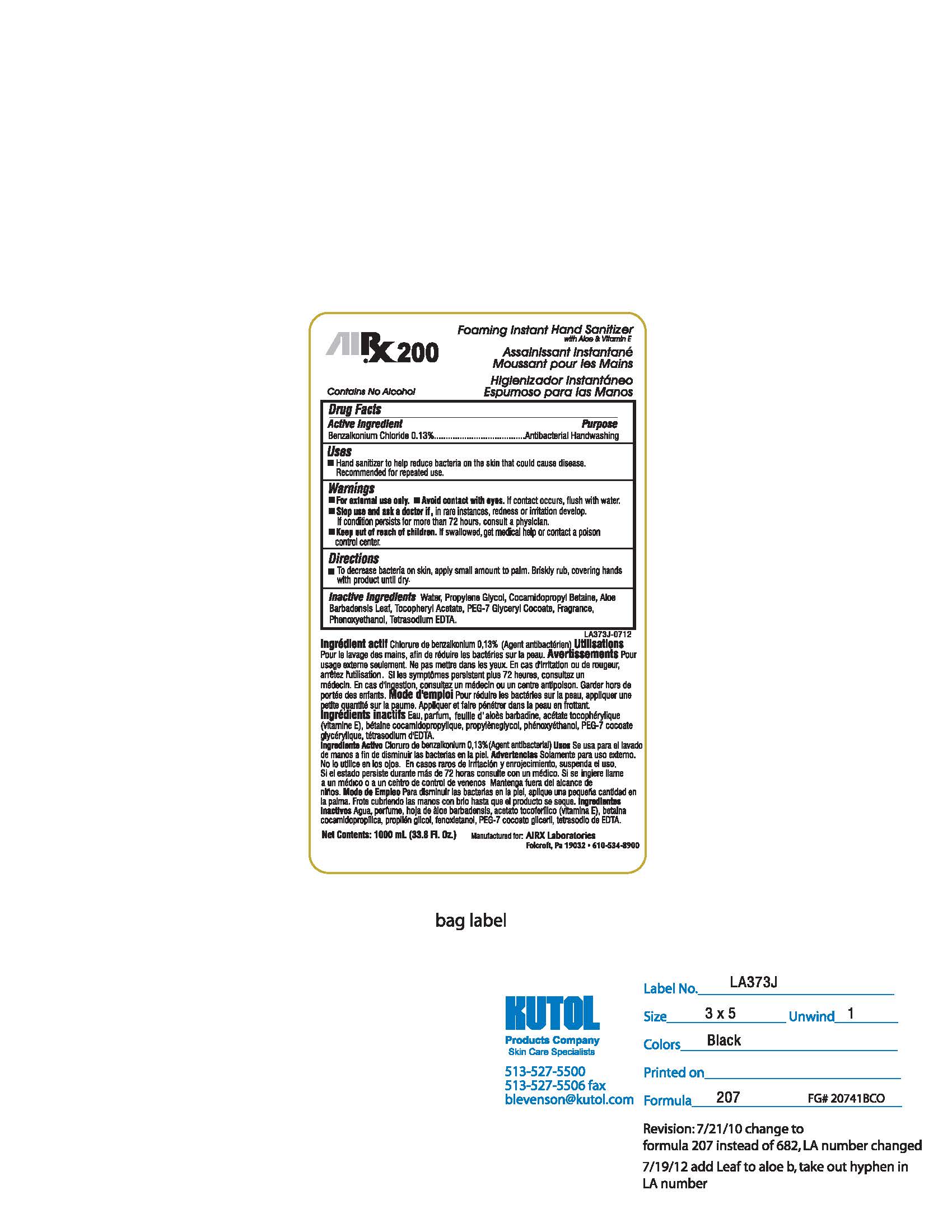 Pill image for Rx200 Foaming Instant Hand Sanitizer