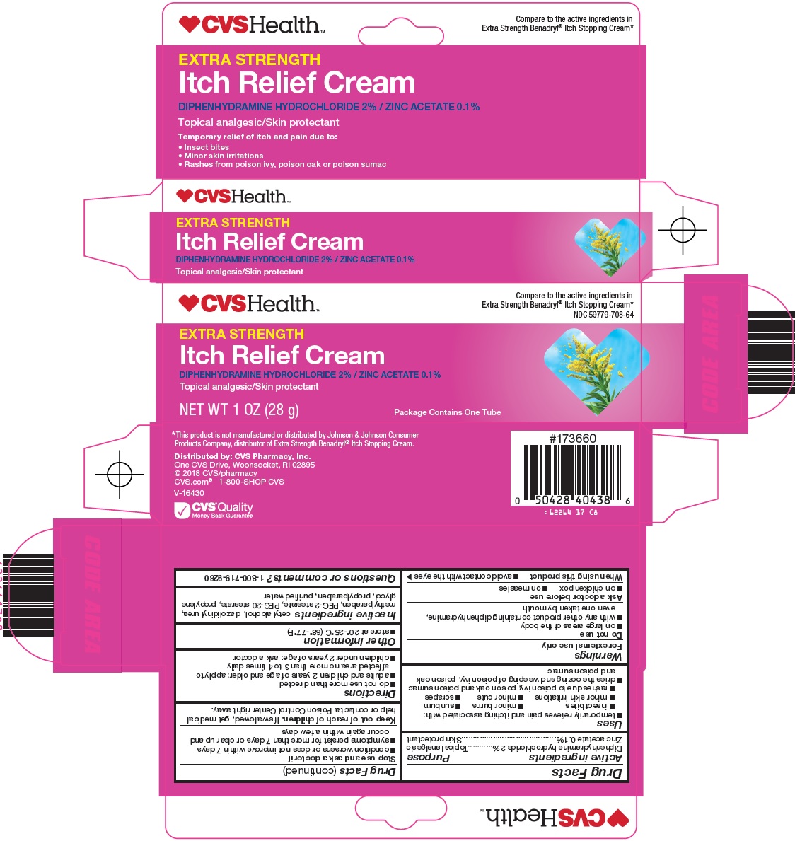 Pill image for Cvs Pharmacy, Inc. Itch Relief Cream Drug Facts