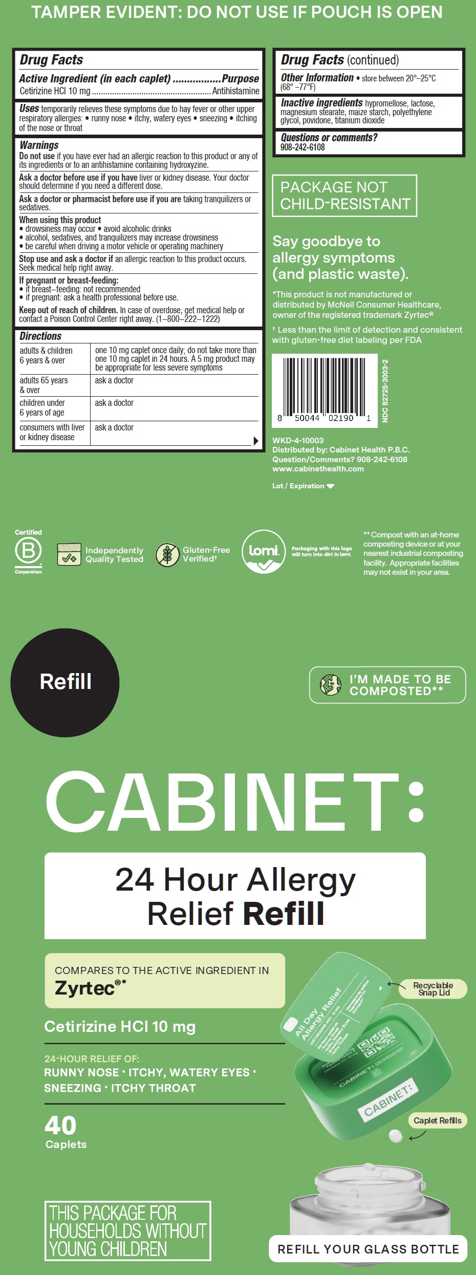 Pill image for Cabinet Allergy Relief Refill, Cetirizine Hci 10 Mg
