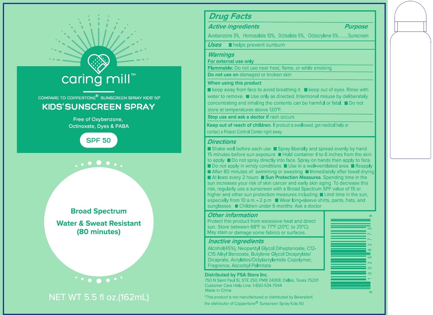 Pill image for Caring Mill Kid’s Sunscreen Spray Spf 50