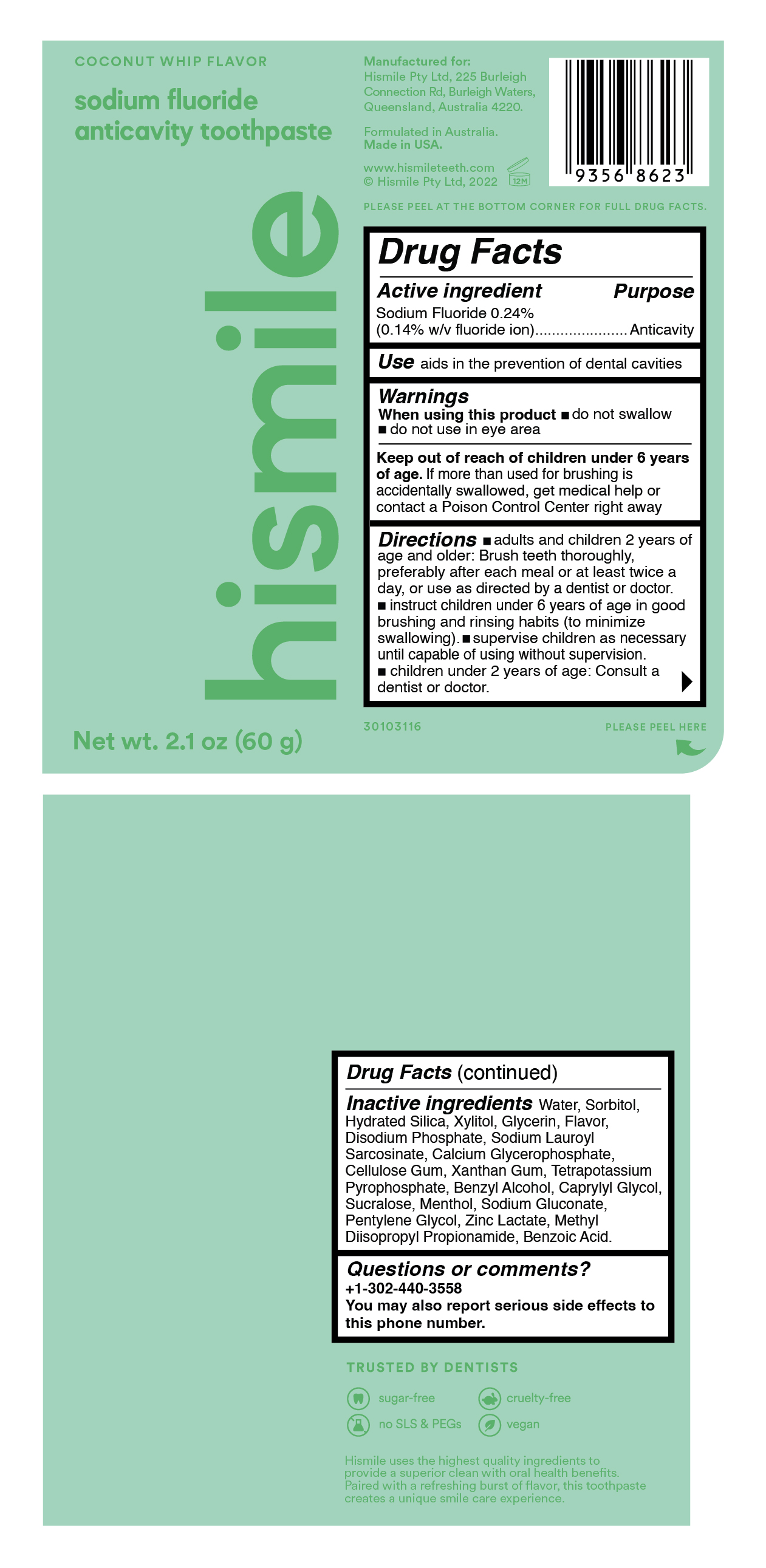 Pill image for Coconut Whip Flavor Sodium Fluoride Anticavity Toothpaste