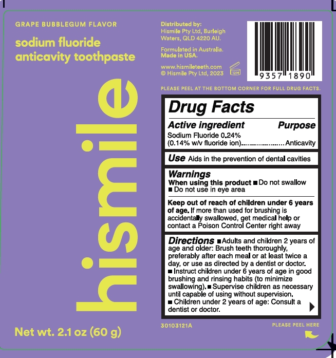 Pill image for Grape Bubblegum Flavor Sodium Fluoride Anticavity Toothpaste