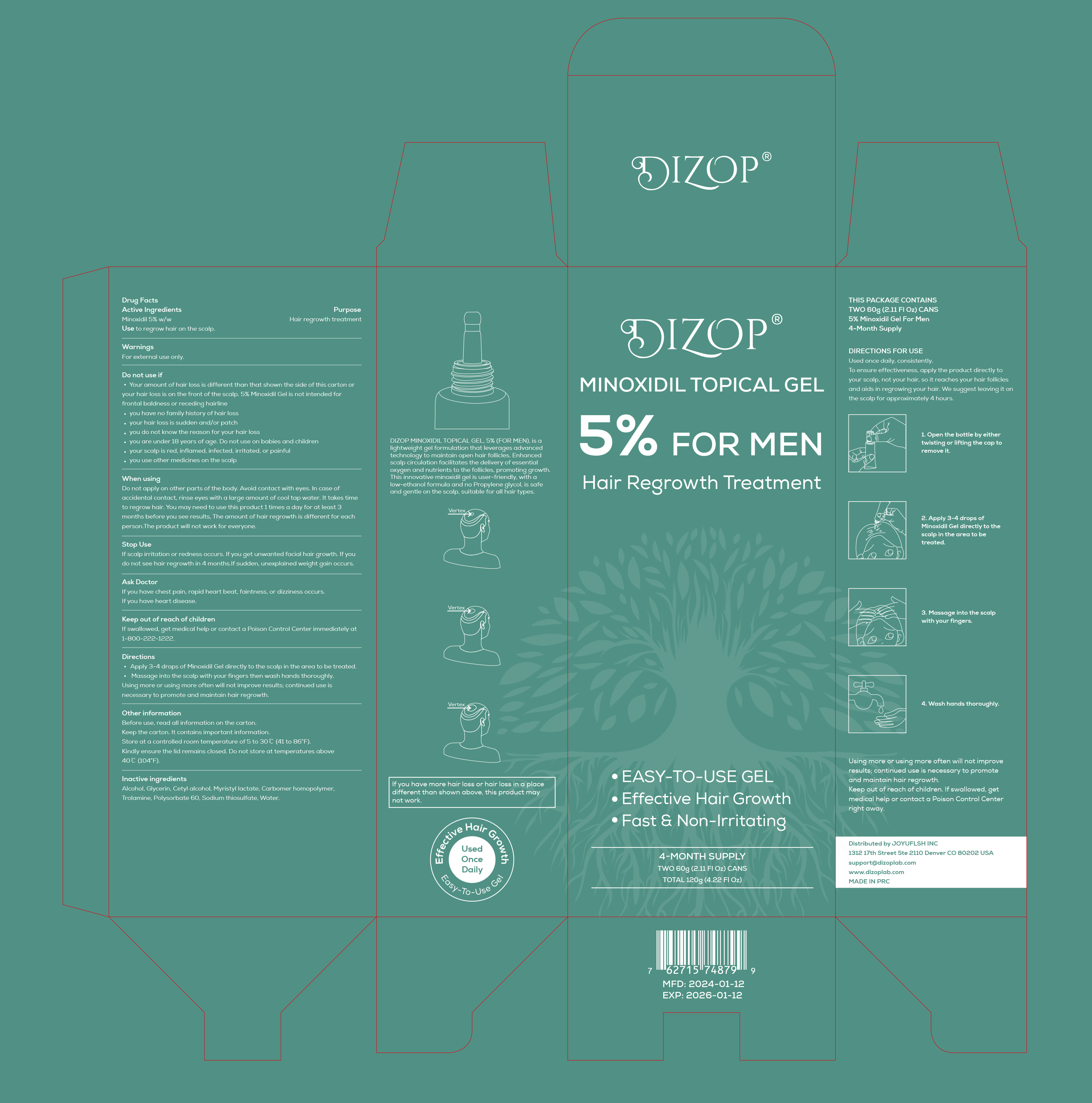 Pill image for Dizop 5% Minoxidil Topical Gel