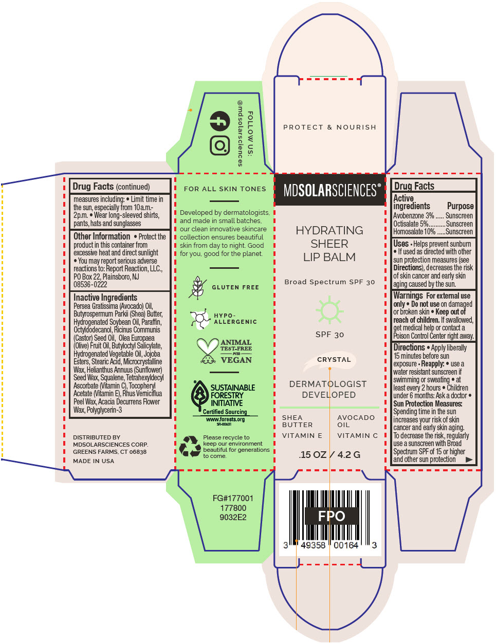 Pill image for Hydrating Sheer Lip Balm Spf 30
