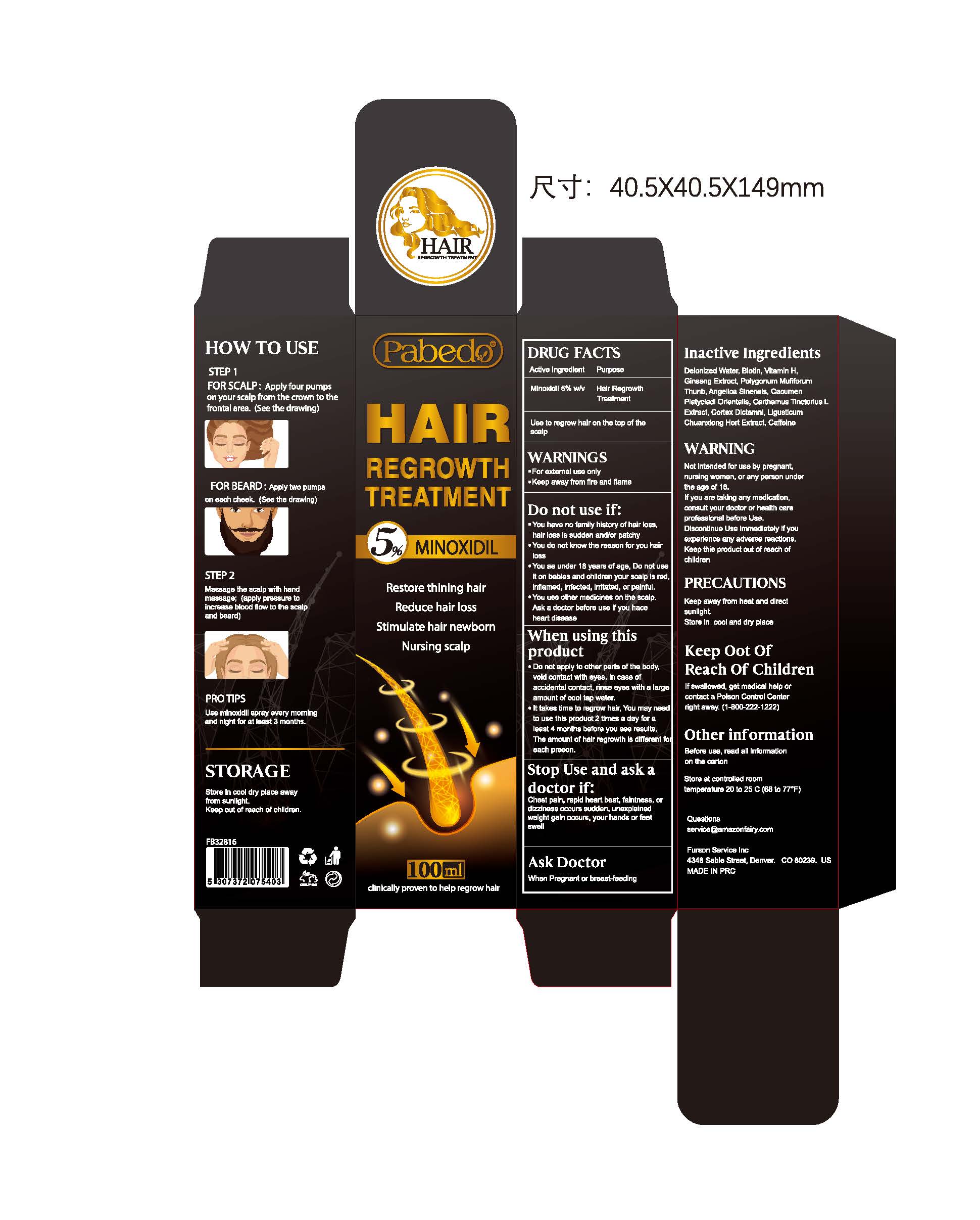 Pill image for Pabedo 5% Minoxidil Hair Growth Serum