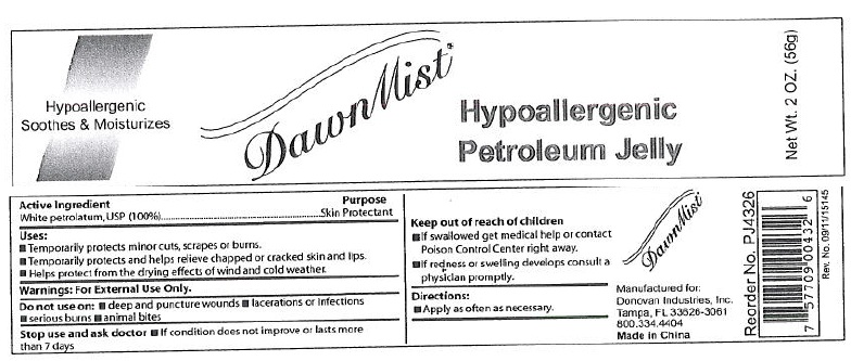 Pill image for dawnmist hypoallergenic petroleum jelly