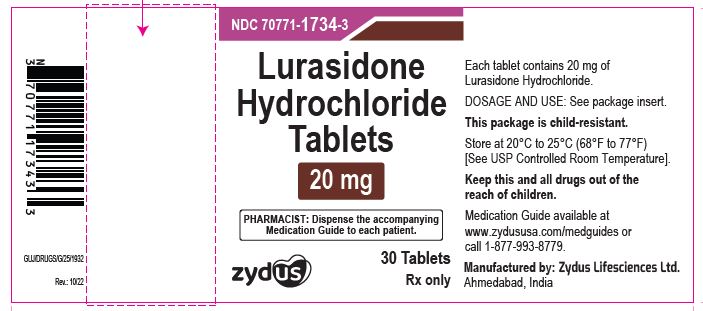 Pill image for Lurasidone Hydrochloride Tablets