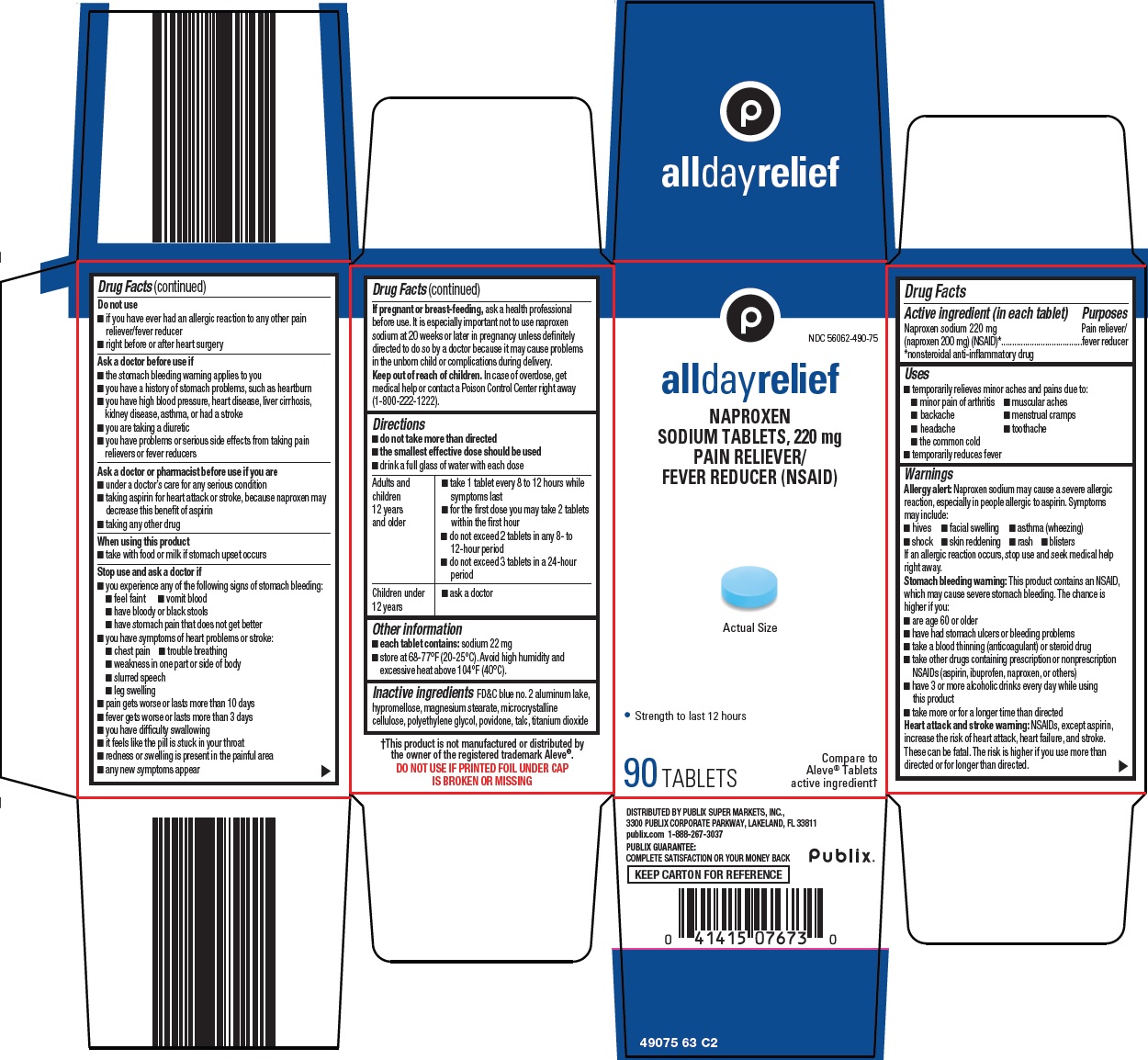 Pill image for Publix Super Markets, Inc. All Day Relief Drug Facts