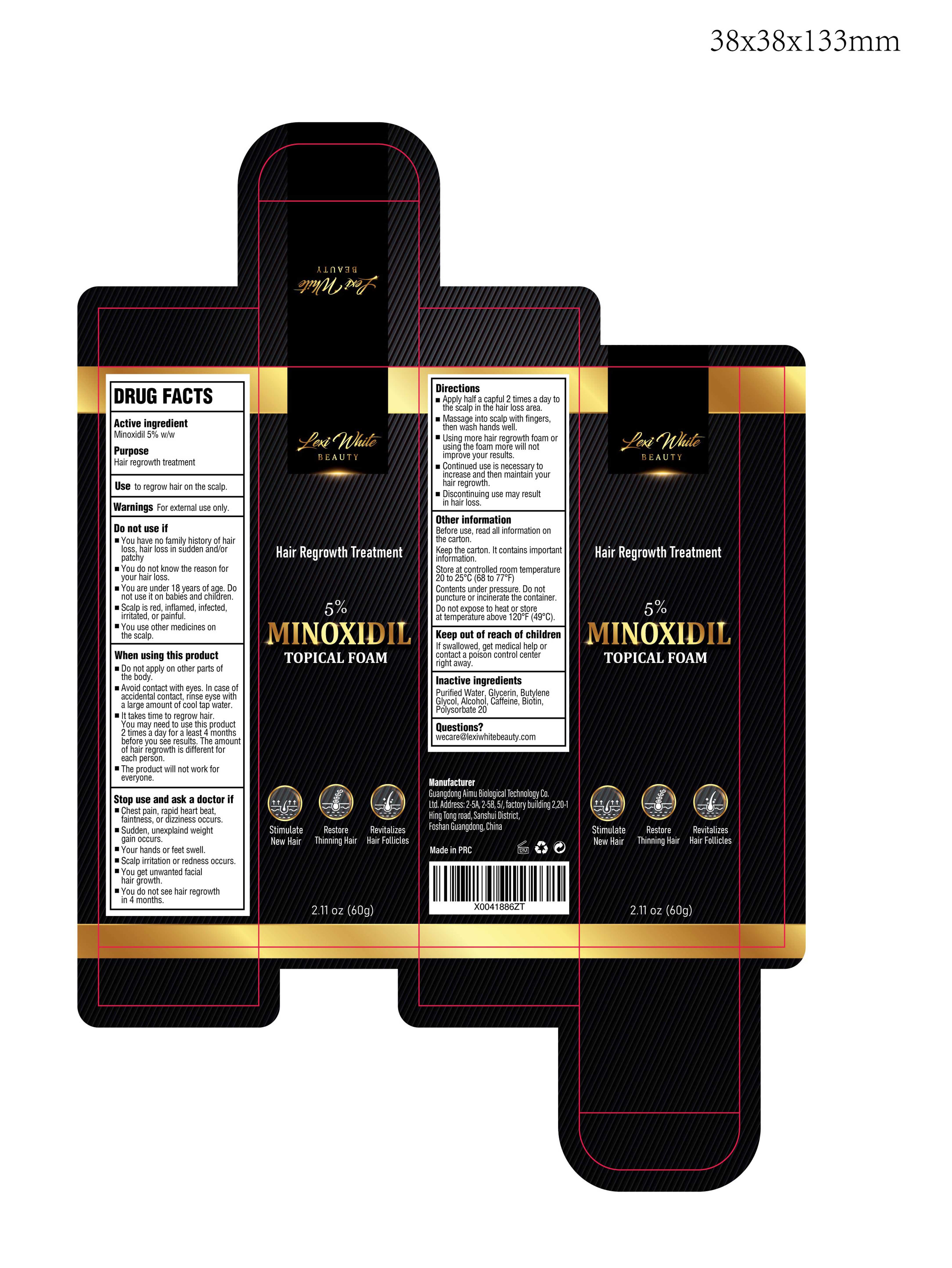 Pill image for Lexi White Beauty Hair Regrowth 5% Minoxidil Foam