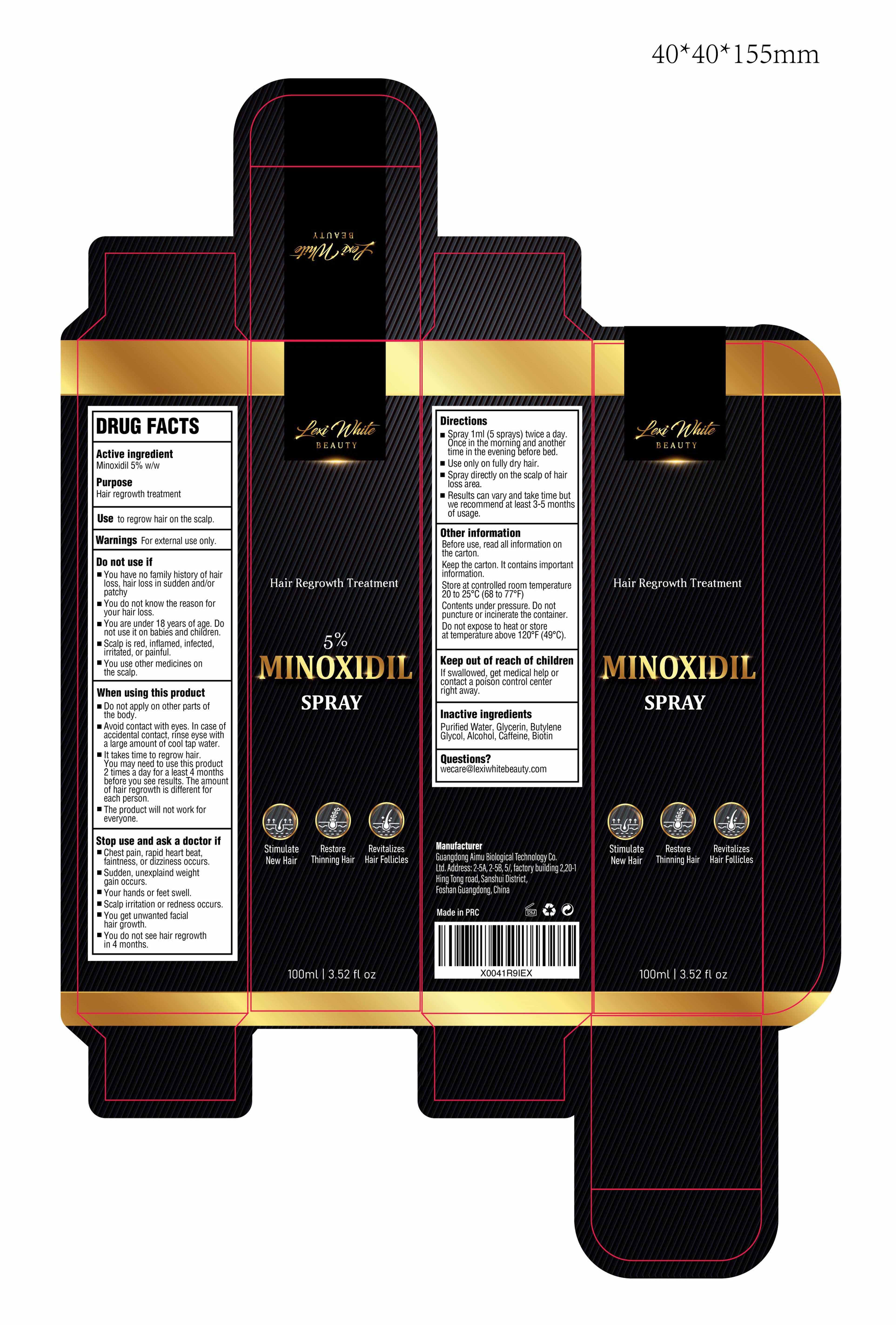 Pill image for Lexi White Beauty Hair Regrowth 5% Minoxidil Spray